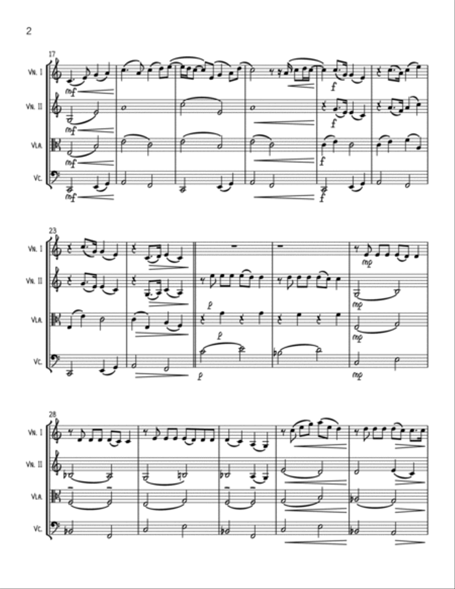 Passport Home String Quartet scores gallery preview page 2