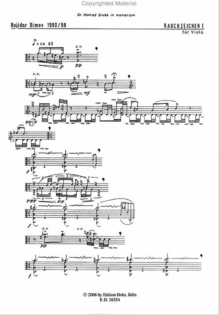 Rauchzeichen I für Viola solo (1990/1998) Viola Solo scores gallery preview page 2