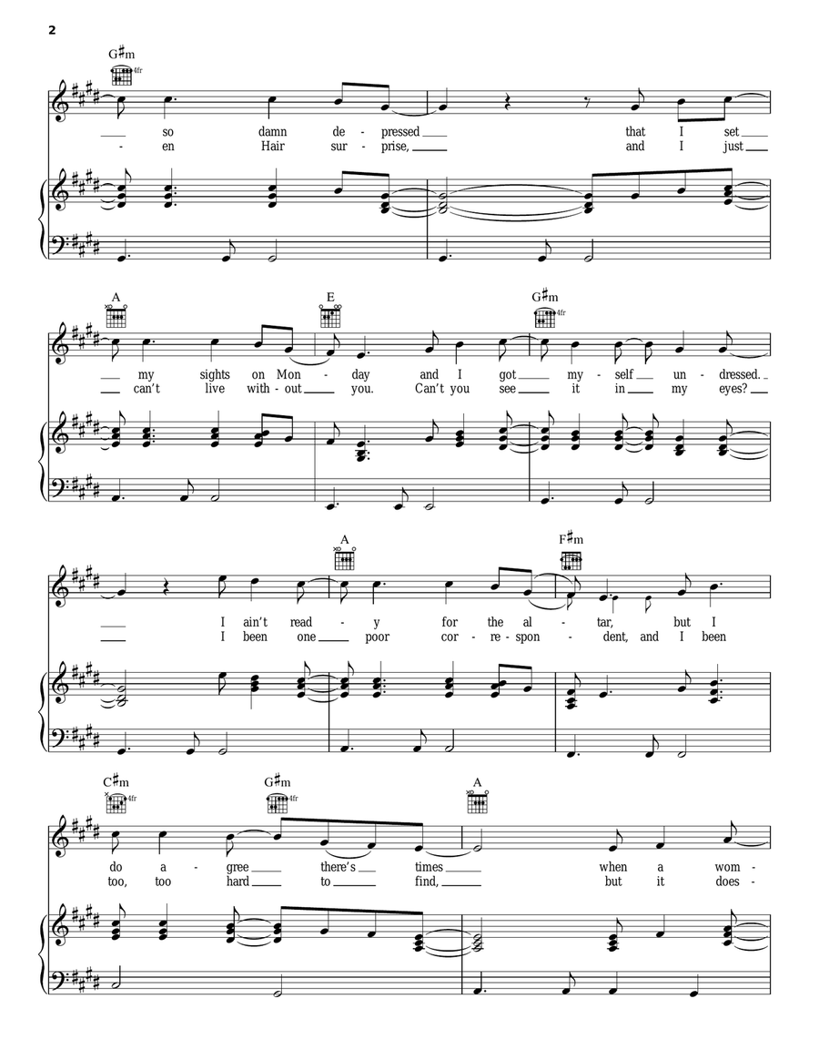 Sister Golden Hair Sister Golden Hair Piano, Vocal, Guitar scores gallery preview page 2
