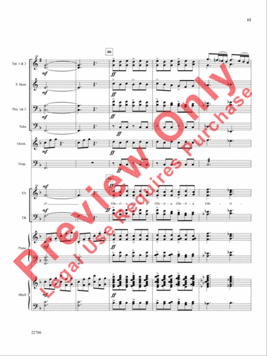 Gloria for Christmas Choir scores gallery preview page 14