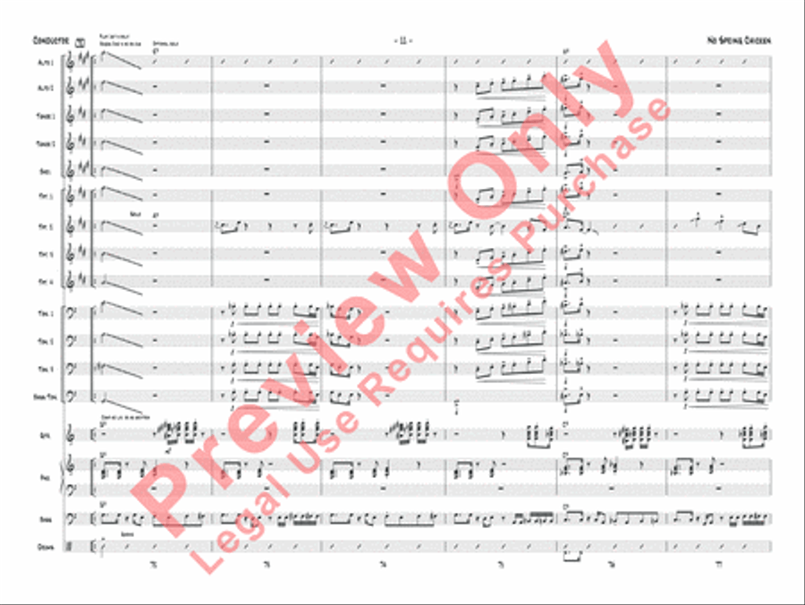 No Spring Chicken Jazz Ensemble scores gallery preview page 14