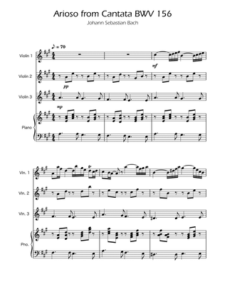 Arioso BWV 156 - Violin Trio w/Piano