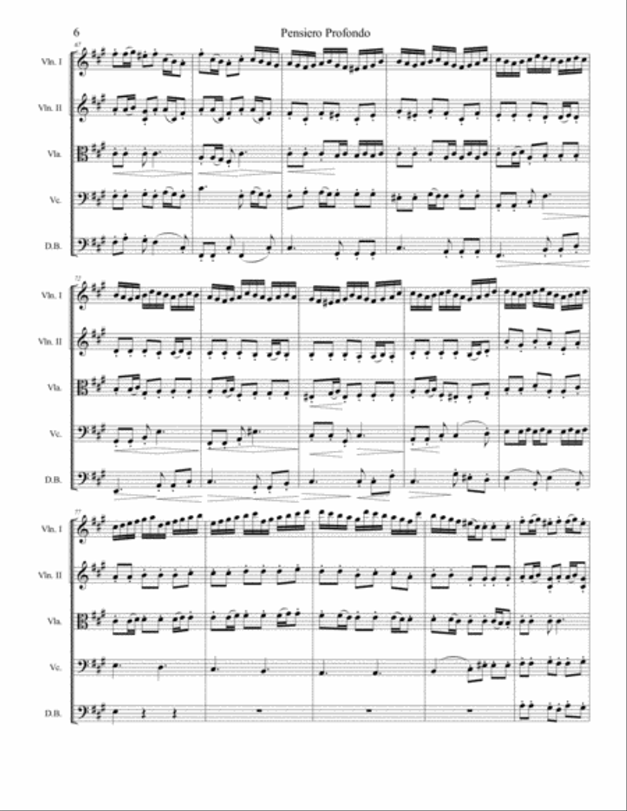 Pensiero Profondo String Quartet scores gallery preview page 6