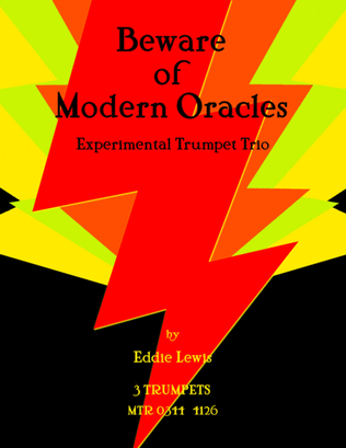 Book cover for Beware of Modern Oracles - Trumpet Trio by Eddie Lewis