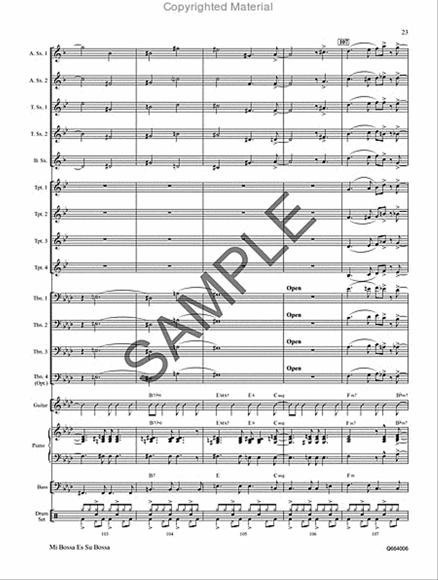 Mi Bossa Es Su Bossa Jazz Ensemble scores gallery preview page 24