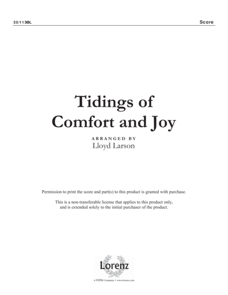 Tidings of Comfort and Joy (Digital Delivery)