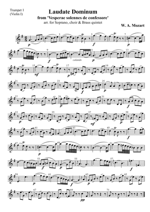 W. A. Mozart - Laudate Dominum from 'Vesperae solennes de confessore' arr. for Brass Quintet