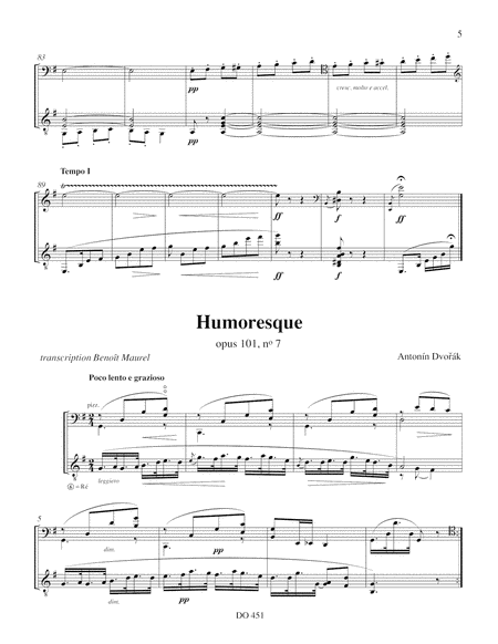 Humoresques op. 101, nos 1, 7, 8 (cello / guit.)