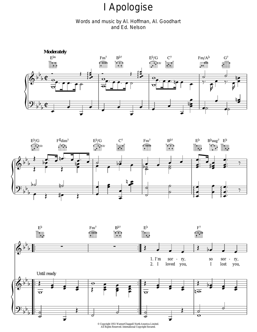 I Apologise Guitar scores gallery preview page 1