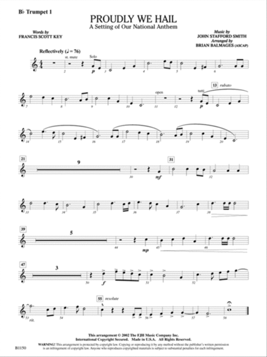 Proudly We Hail Concert Band scores gallery preview page 2