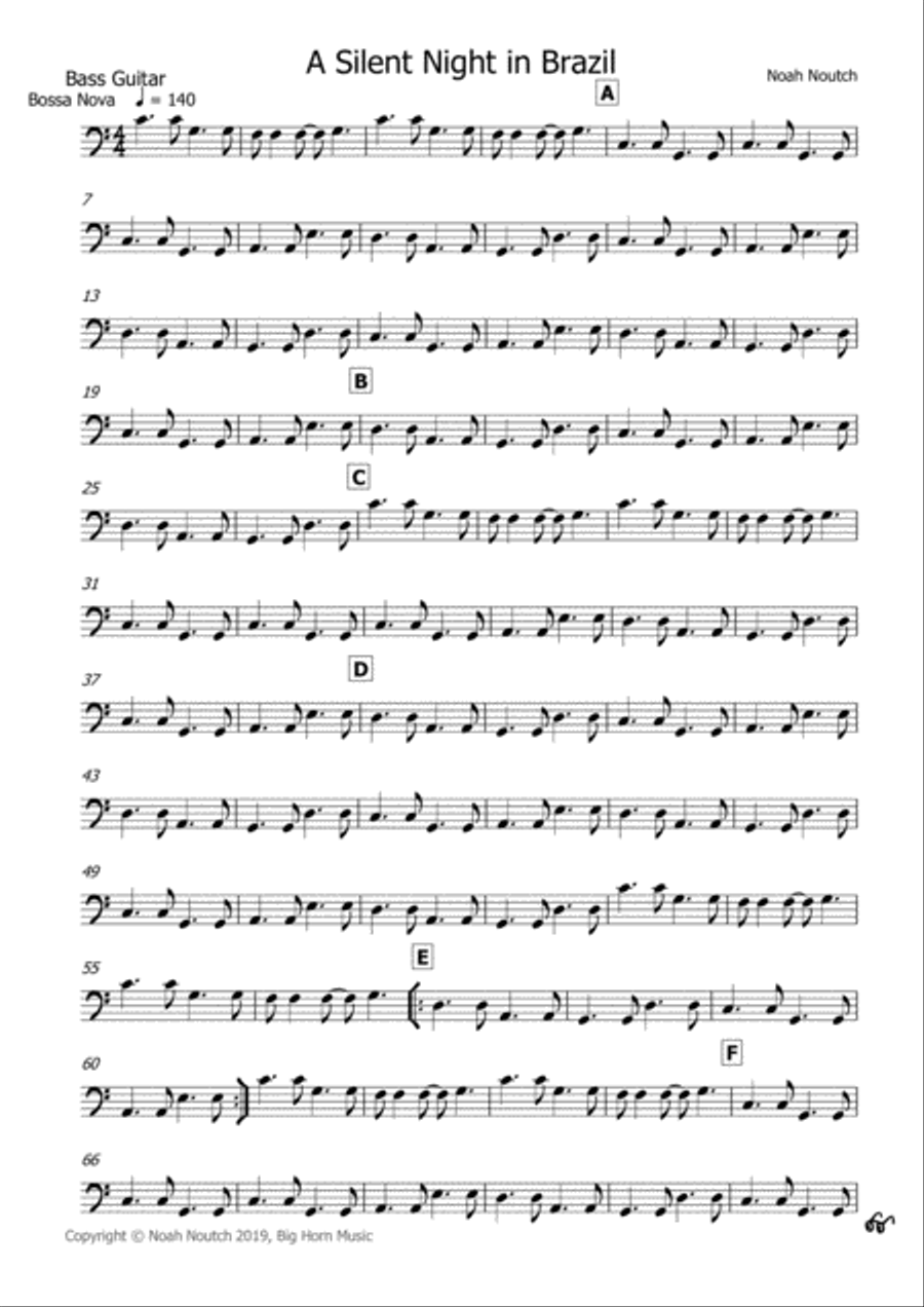 A Silent Night In Brazil Jazz Ensemble scores gallery preview page 2