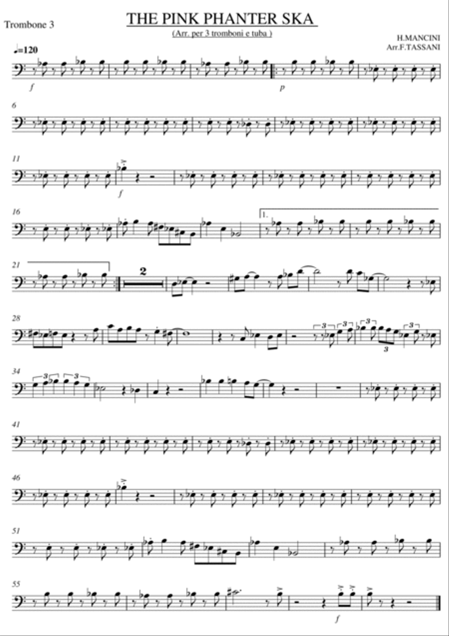 The Pink Panther Brass Ensemble scores gallery preview page 2