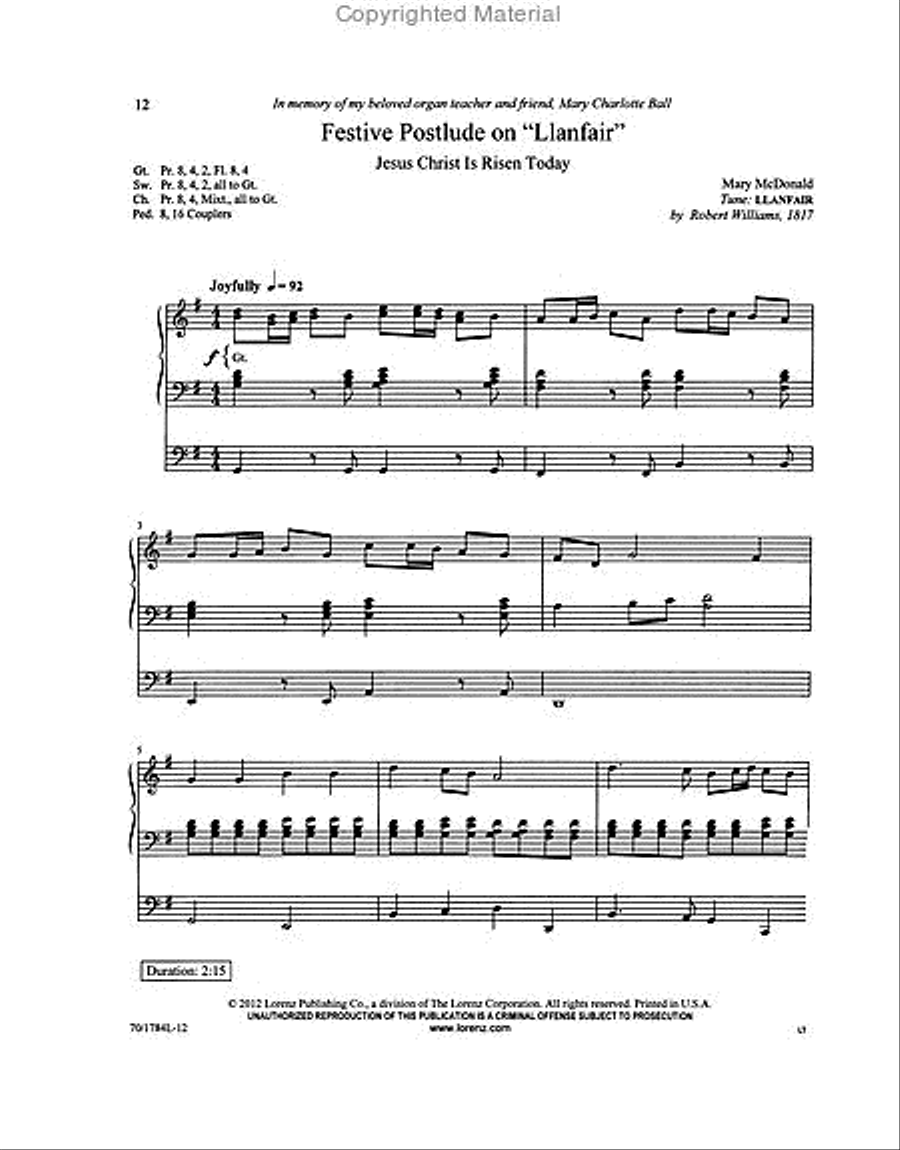 Sacrifice and Splendor Organ Solo scores gallery preview page 4