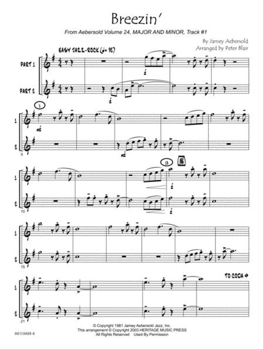 Aebersold for Everyone - Alto Sax/Baritone Sax Jazz Ensemble scores gallery preview page 4