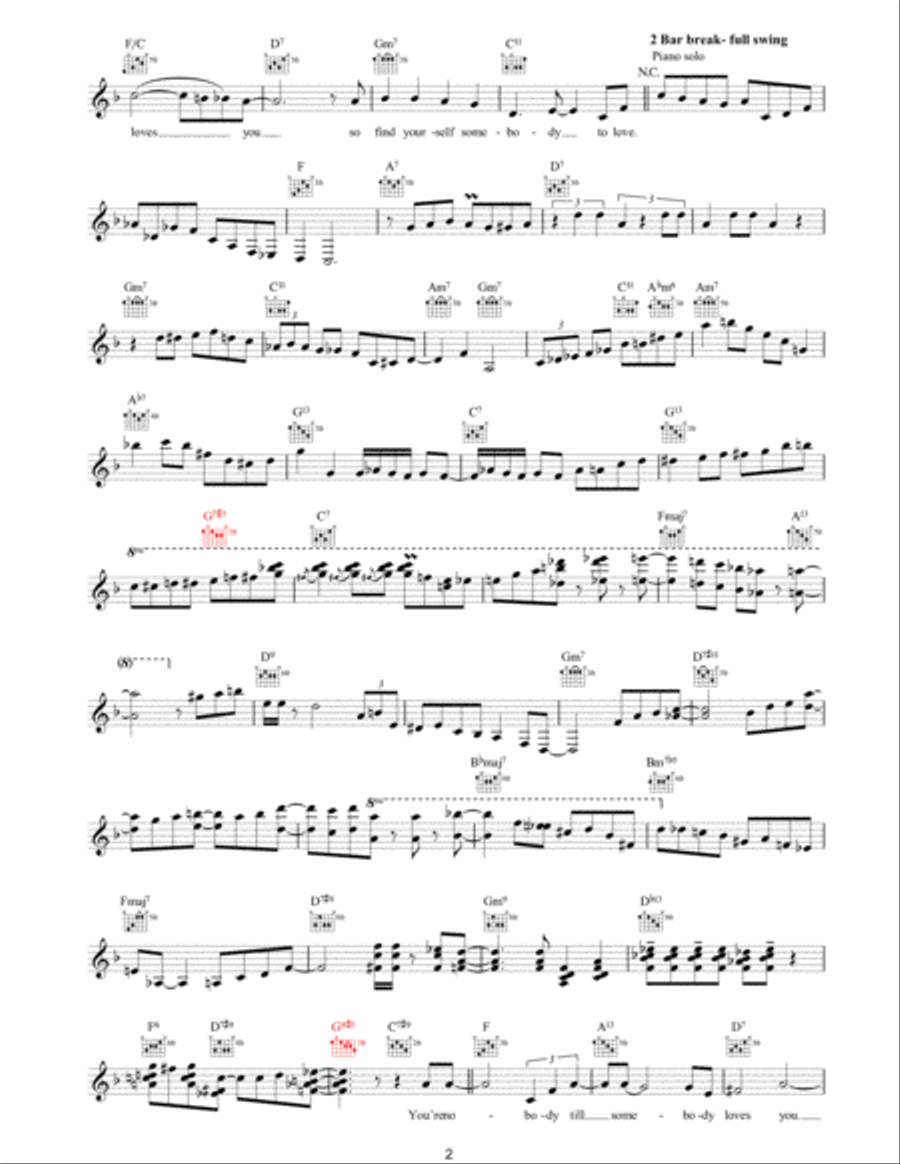 You're Nobody 'Til Somebody Loves You Piano scores gallery preview page 2