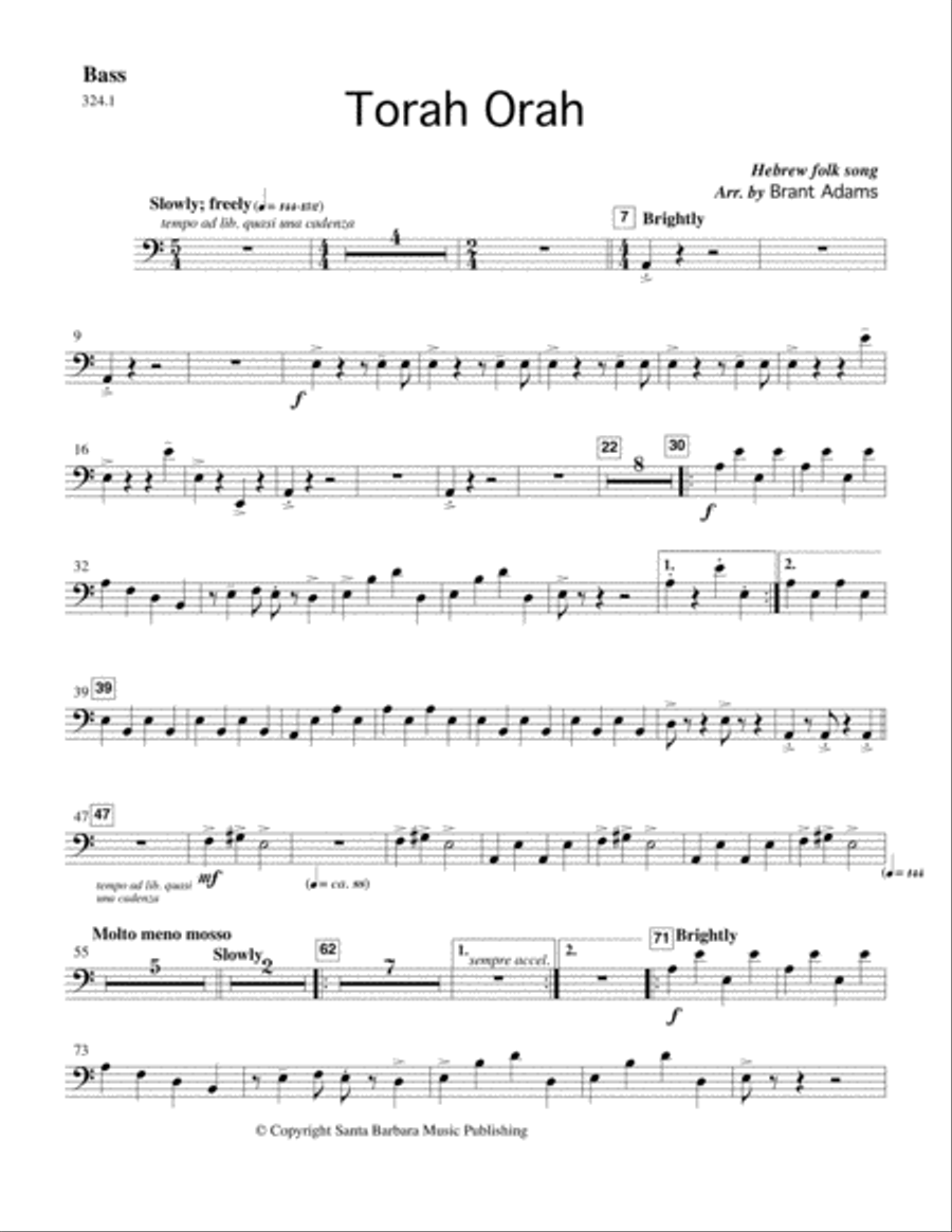 Torah Orah - SA Octavo SA scores gallery preview page 2