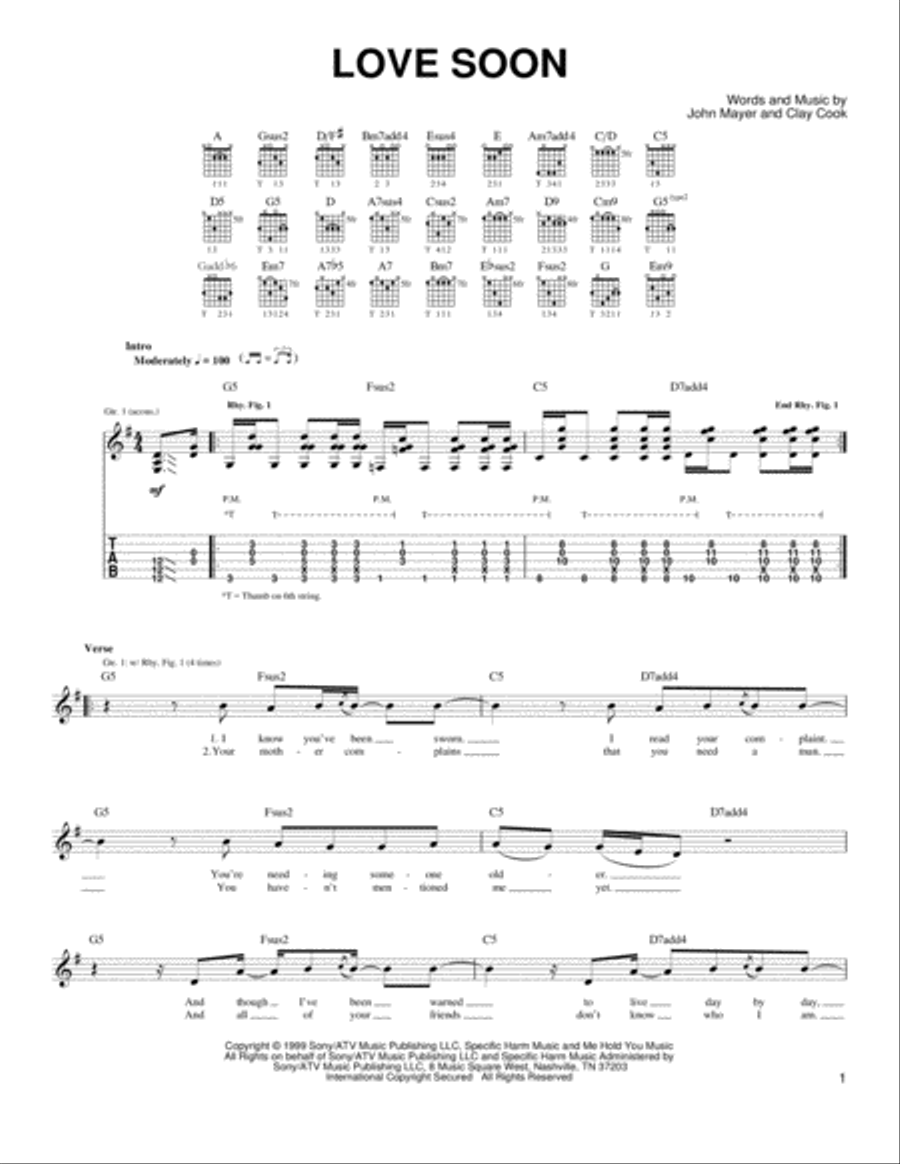 Love Soon Acoustic Guitar scores gallery preview page 1