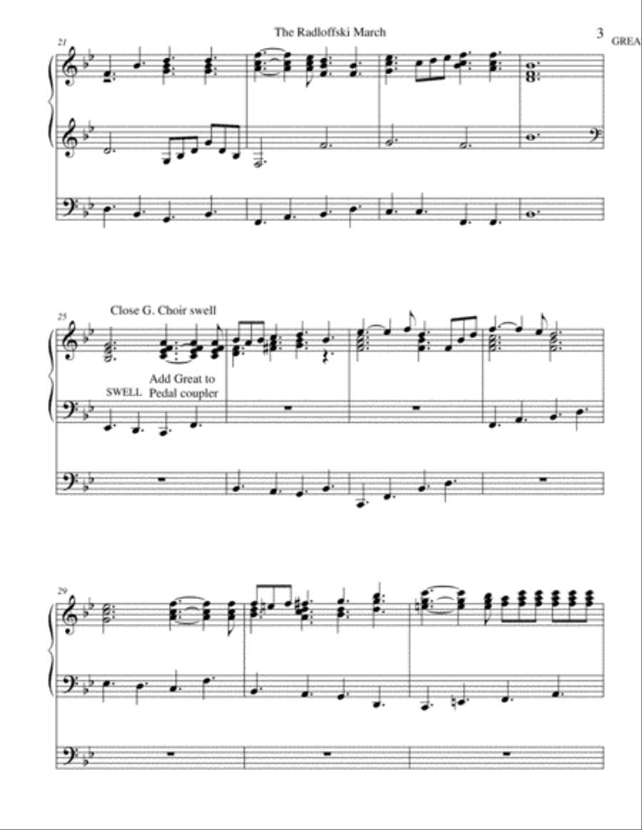The Radloffski March Organ Solo scores gallery preview page 3