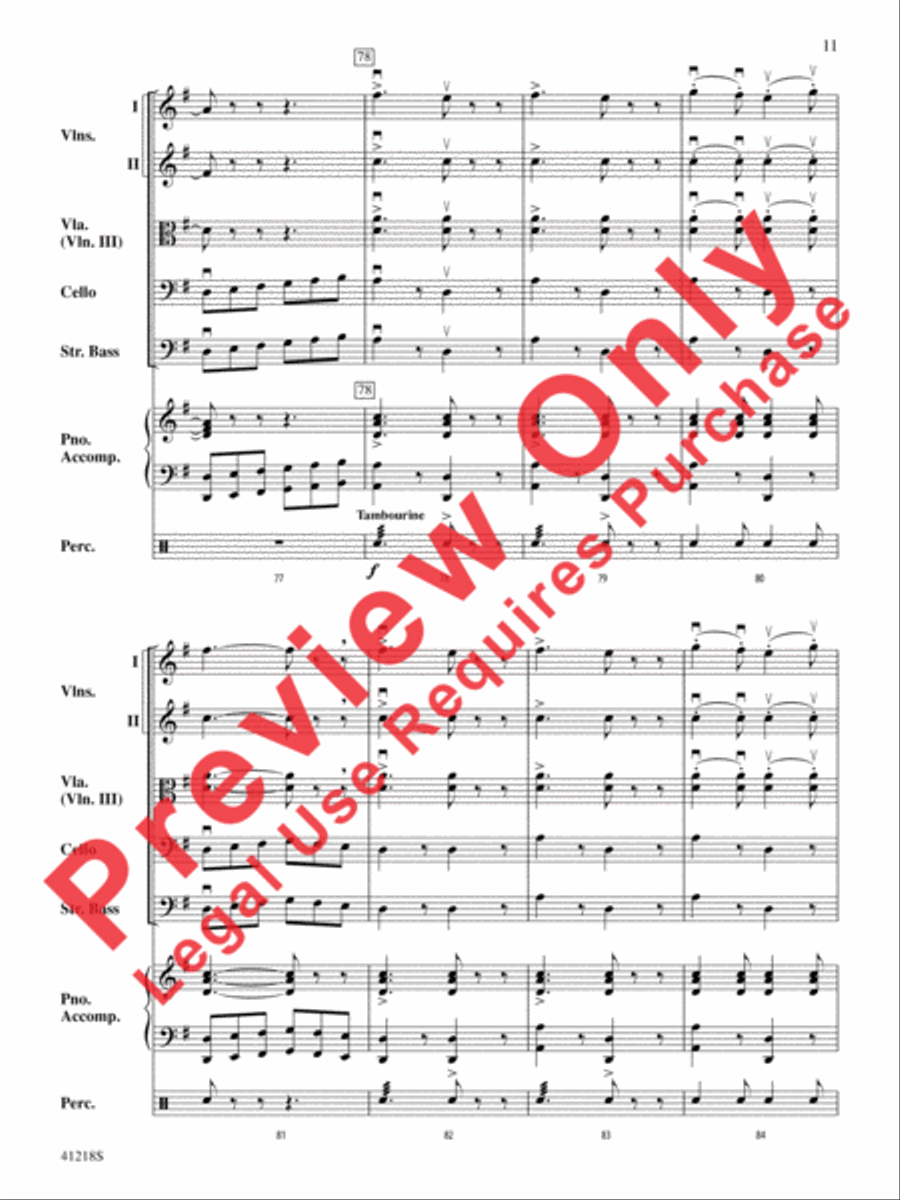Funiculì, Funiculà String Orchestra scores gallery preview page 12