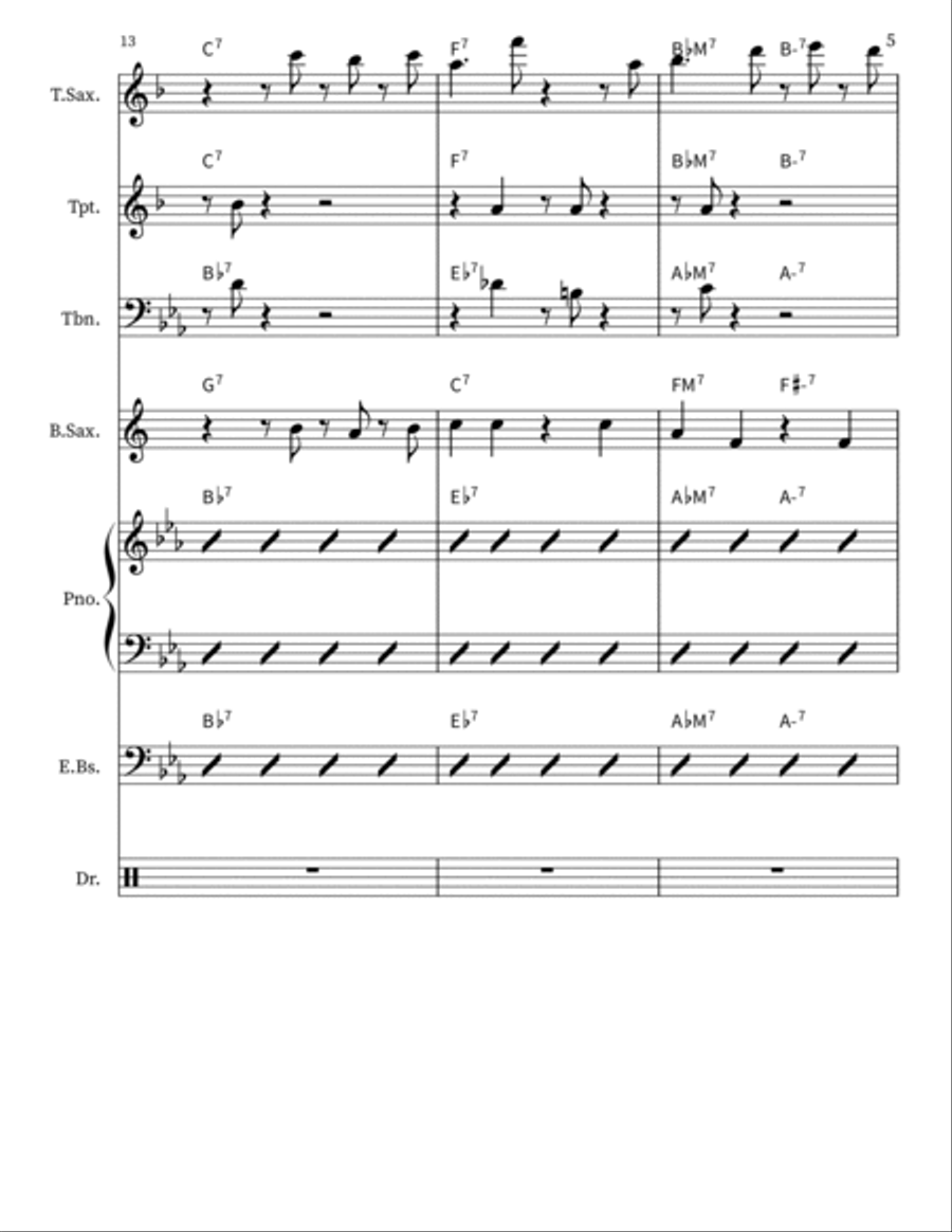Geaux Time Geaux Time Jazz Ensemble scores gallery preview page 5