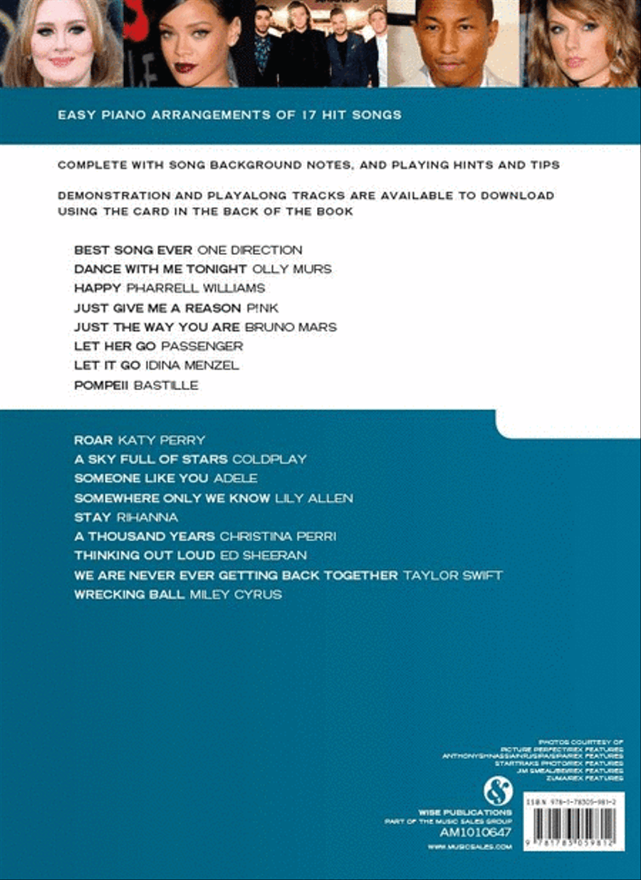 Really Easy Piano Playalong: Chart Hits Easy Piano scores gallery preview page 2