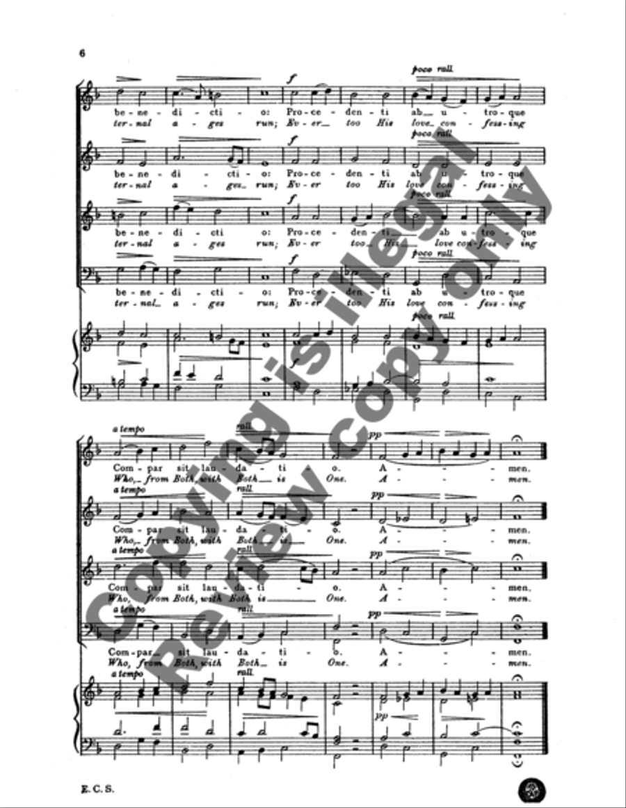 Tantum ergo (Therefore We, Before Him Bending) 4-Part scores gallery preview page 6