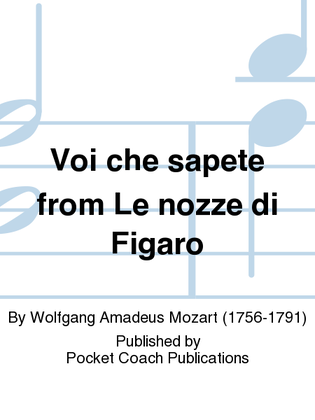 Book cover for Voi che sapete from Le nozze di Figaro
