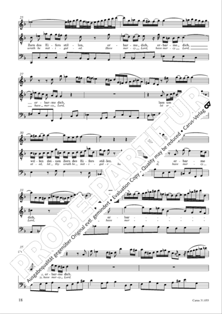 A feeble soul, a slave of sin (Ich armer Mensch, ich Sundenknecht) 4-Part scores gallery preview page 18