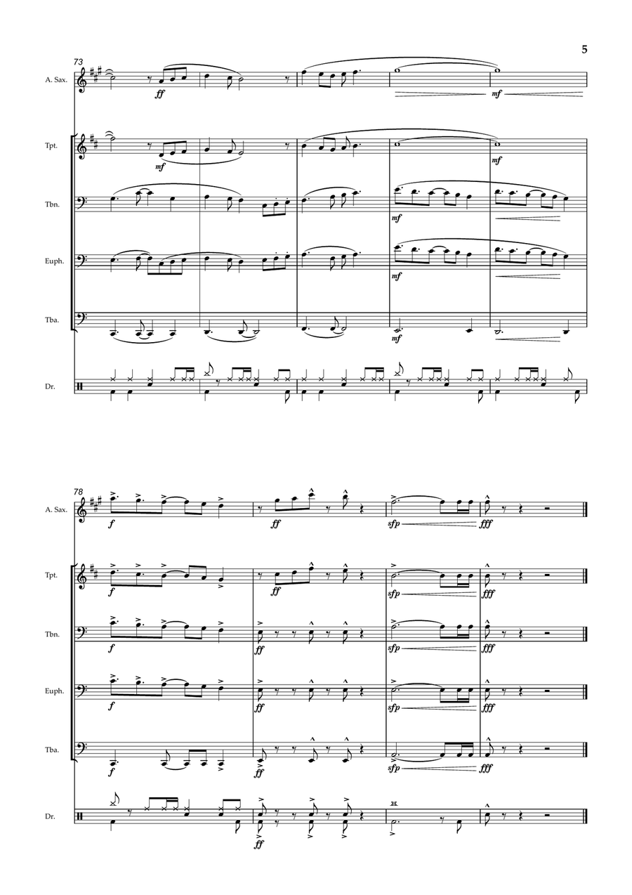 Detective Conan: Main Theme Small Ensemble scores gallery preview page 5