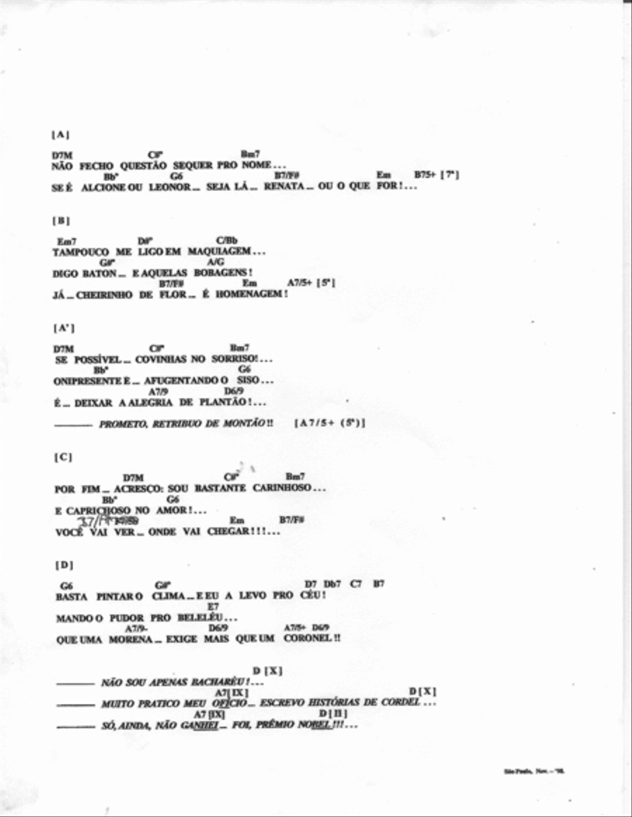 Uma Iracema - Part-2: It's a Bossa Nova song. Small Ensemble scores gallery preview page 1