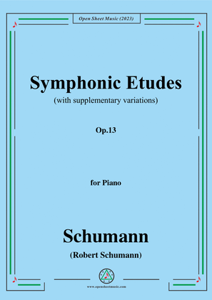 Book cover for Schumann-Symphonic Etudes,Op.13,for Piano