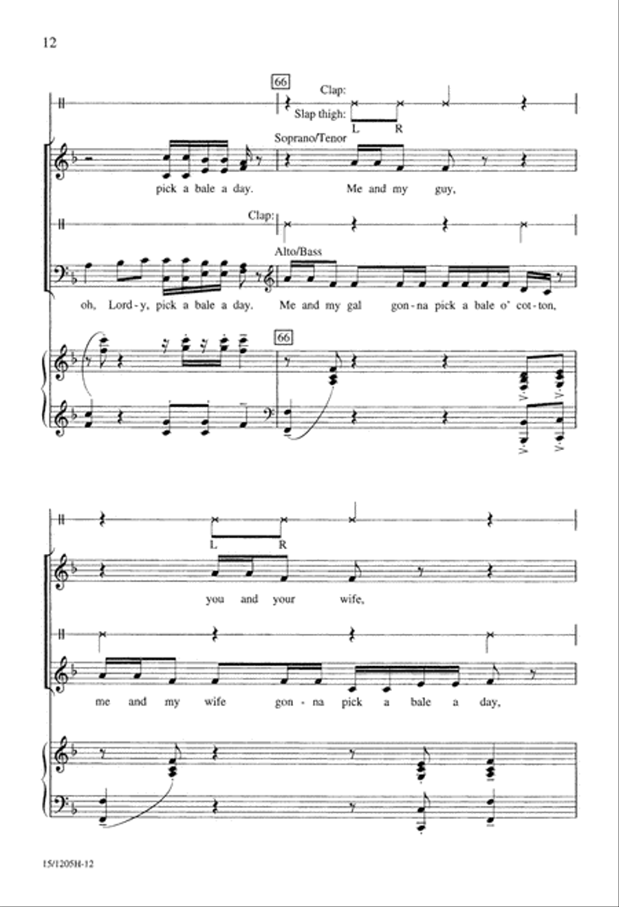 American Folk Rhapsody 4-Part scores gallery preview page 12