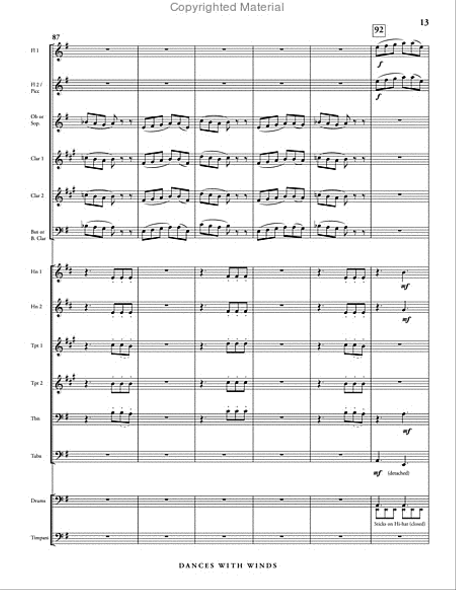Dances with Winds Dances with Winds Concert Band scores gallery preview page 19