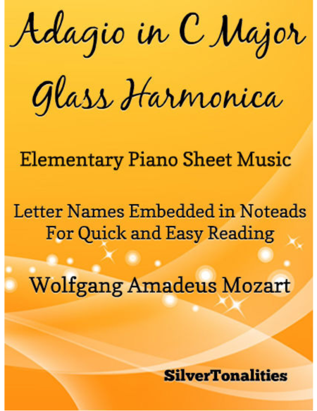 Adagio in C Major Glass Harmonica Elementary Piano Sheet Music