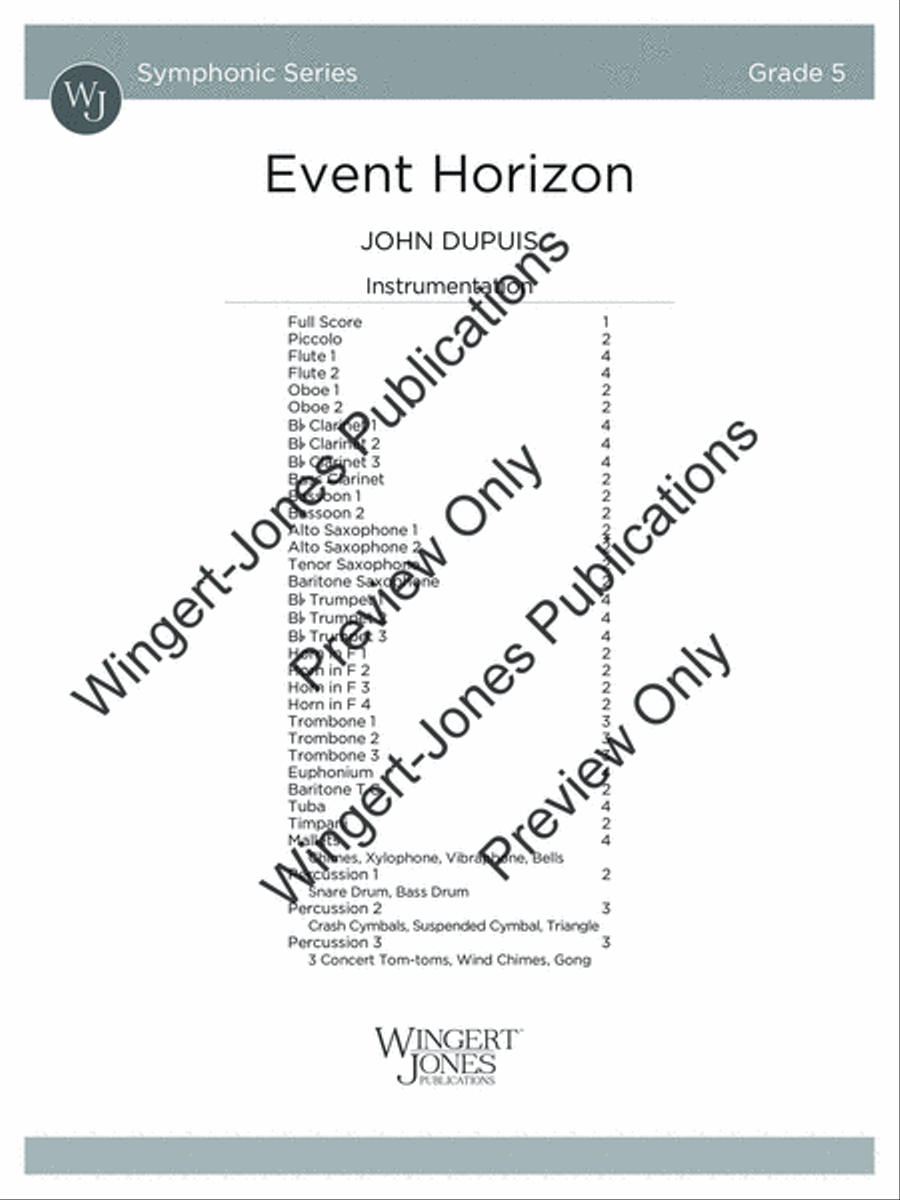 Event Horizon (Score) Event Horizon (Score) Concert Band scores gallery preview page 2
