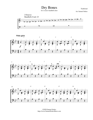 Dry Bones (Dem Bones/Them Bones) - for 2-octave handbell choir