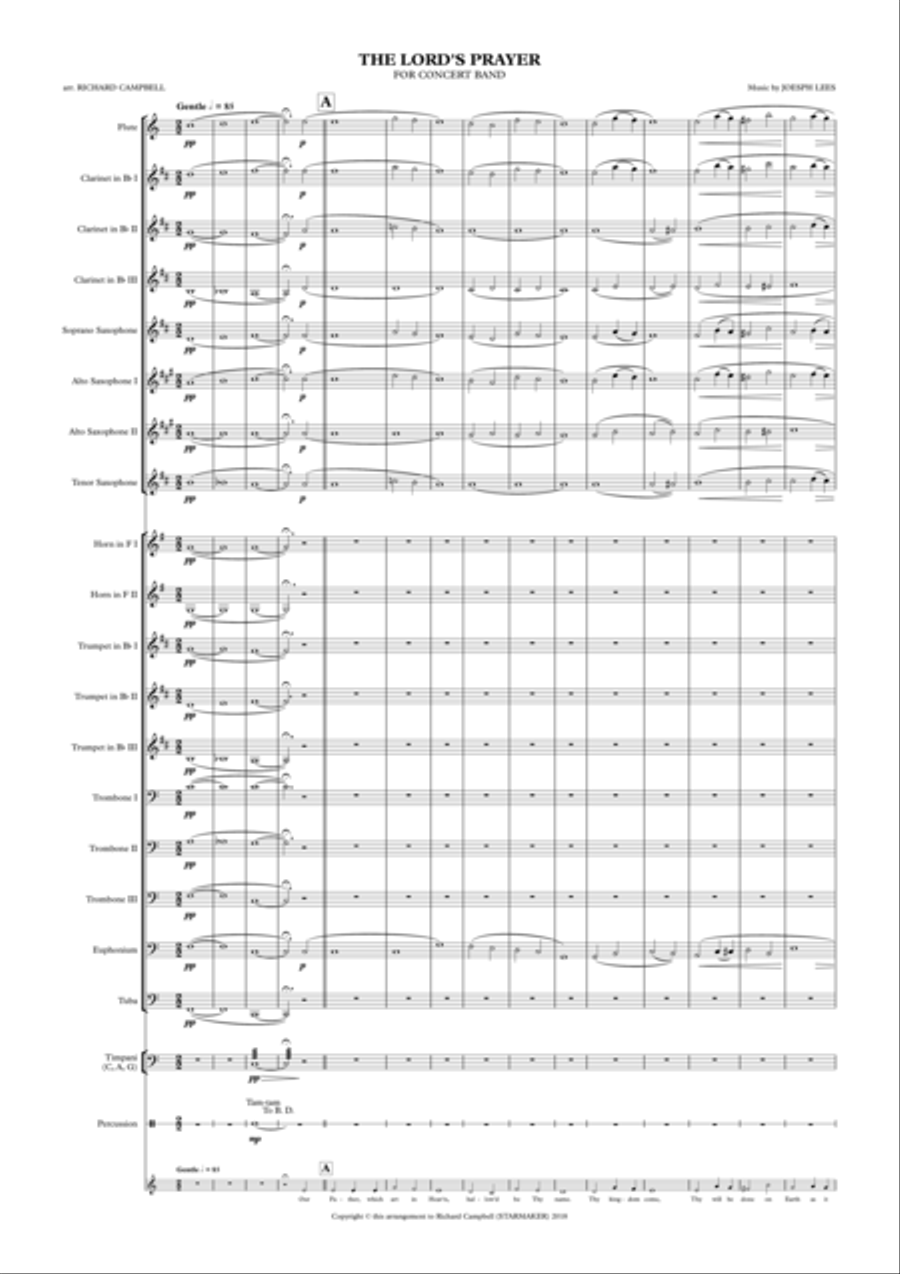 The Lord's Prayer The Lord's Prayer Concert Band scores gallery preview page 2