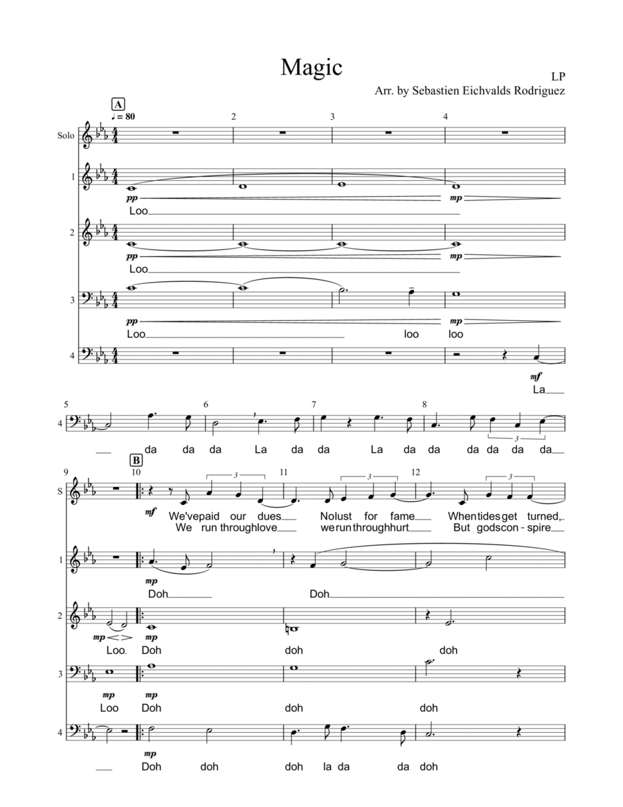 Magic 4-Part scores gallery preview page 1