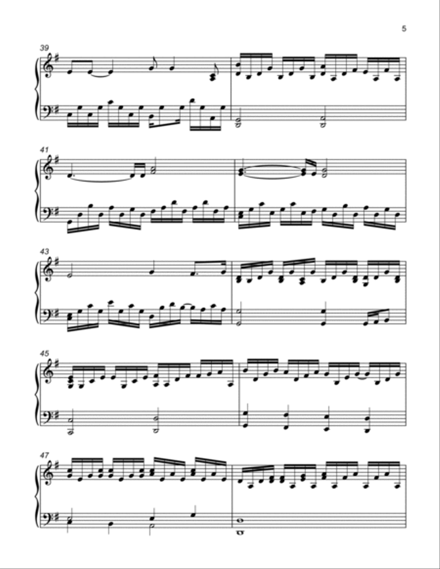 The Town I Loved So Well The Town I Loved So Well Piano Solo scores gallery preview page 5