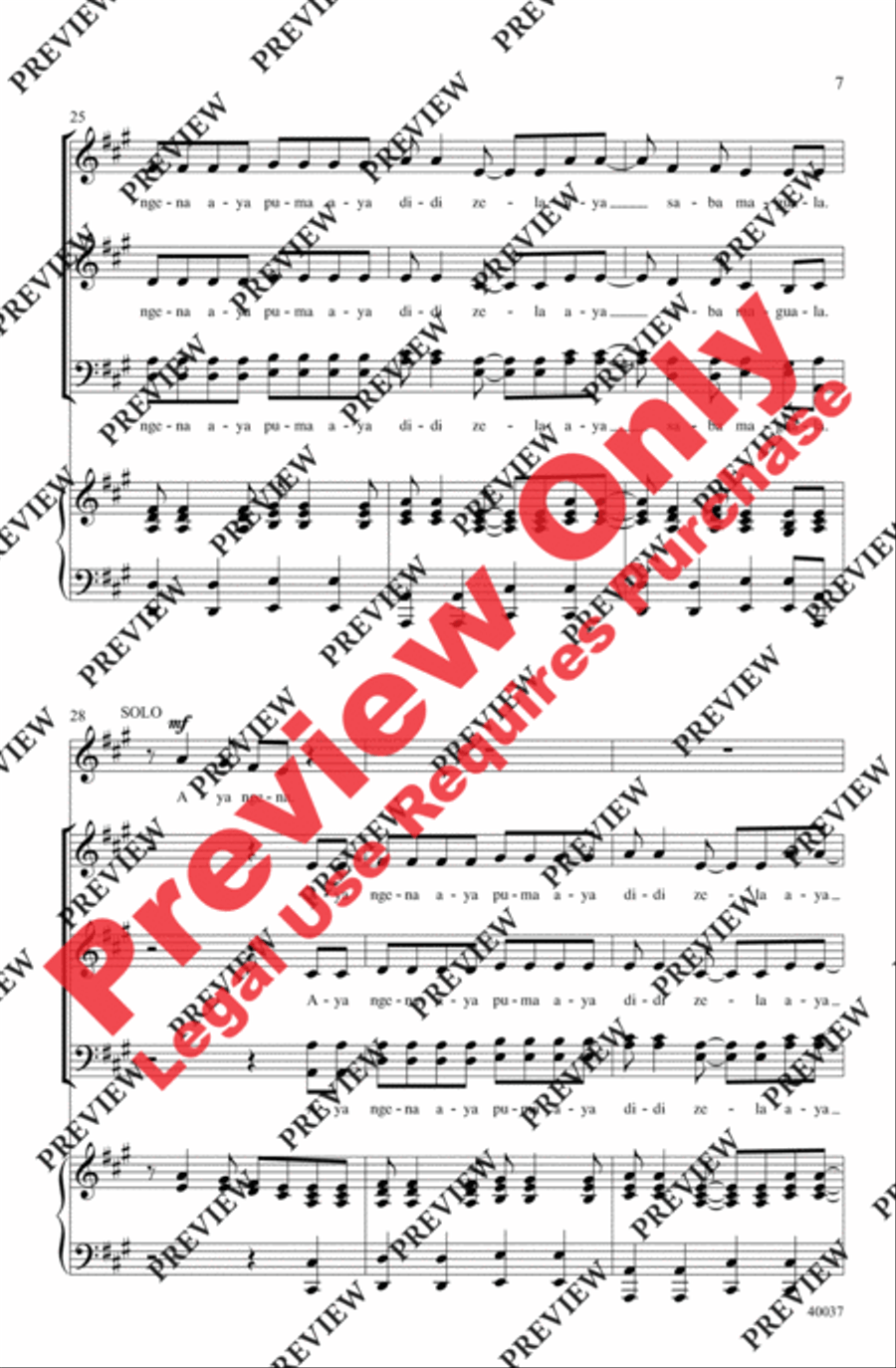 Aya Ngena 4-Part scores gallery preview page 7
