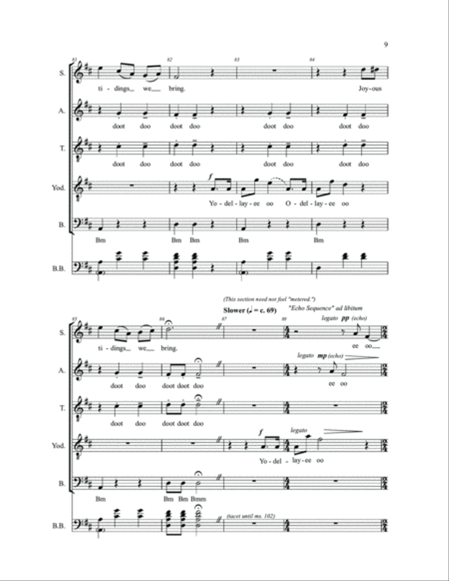 Yodel Carol Yodel Carol 4-Part scores gallery preview page 8