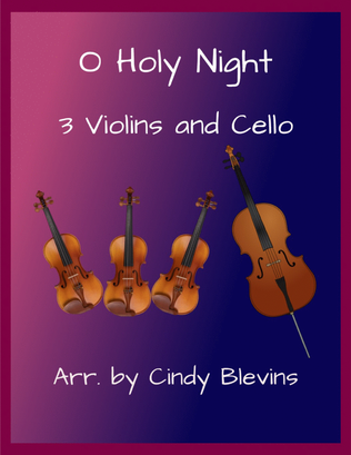 Book cover for O Holy Night, for Three Violins and Cello