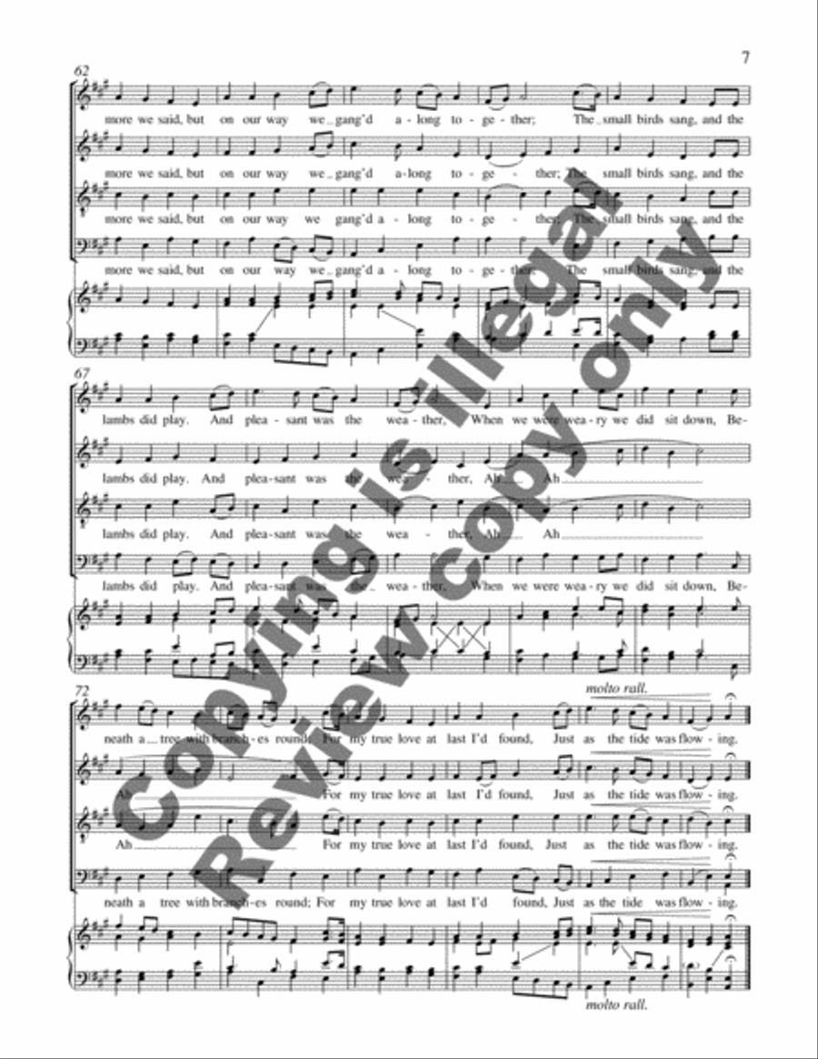 Just As the Tide Was Flowing (Choral Score) 4-Part scores gallery preview page 5