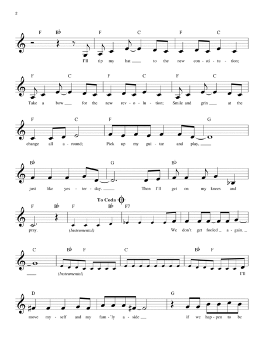 Won't Get Fooled Again Piano scores gallery preview page 2