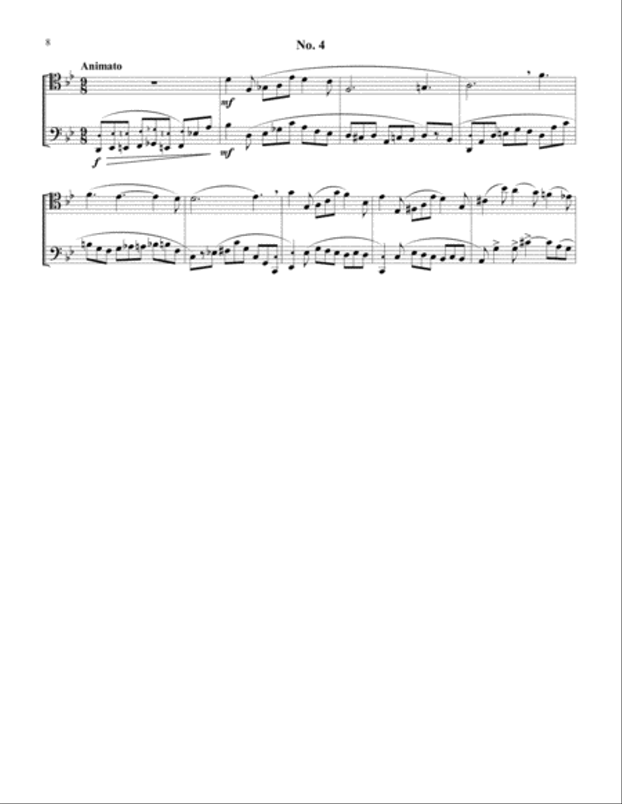 Five Duos from Op. 53 for Two Trombones Trombone Duet scores gallery preview page 6