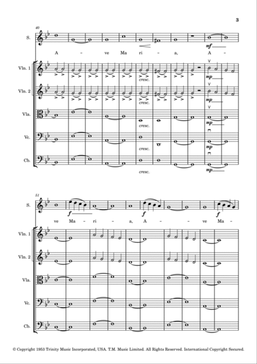 Ave Maria Full Orchestra scores gallery preview page 3