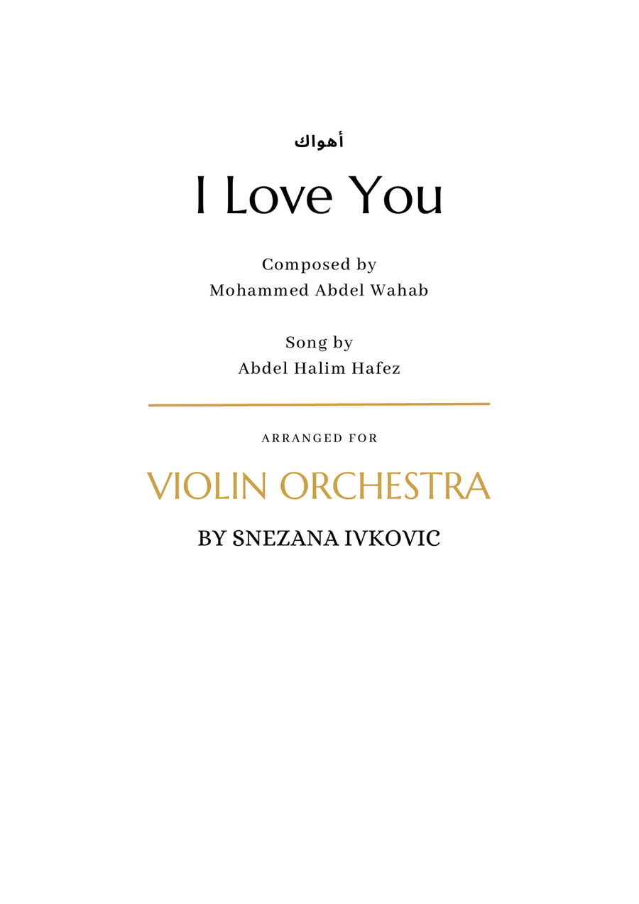 Ahwak - I Love You String Orchestra scores gallery preview page 2
