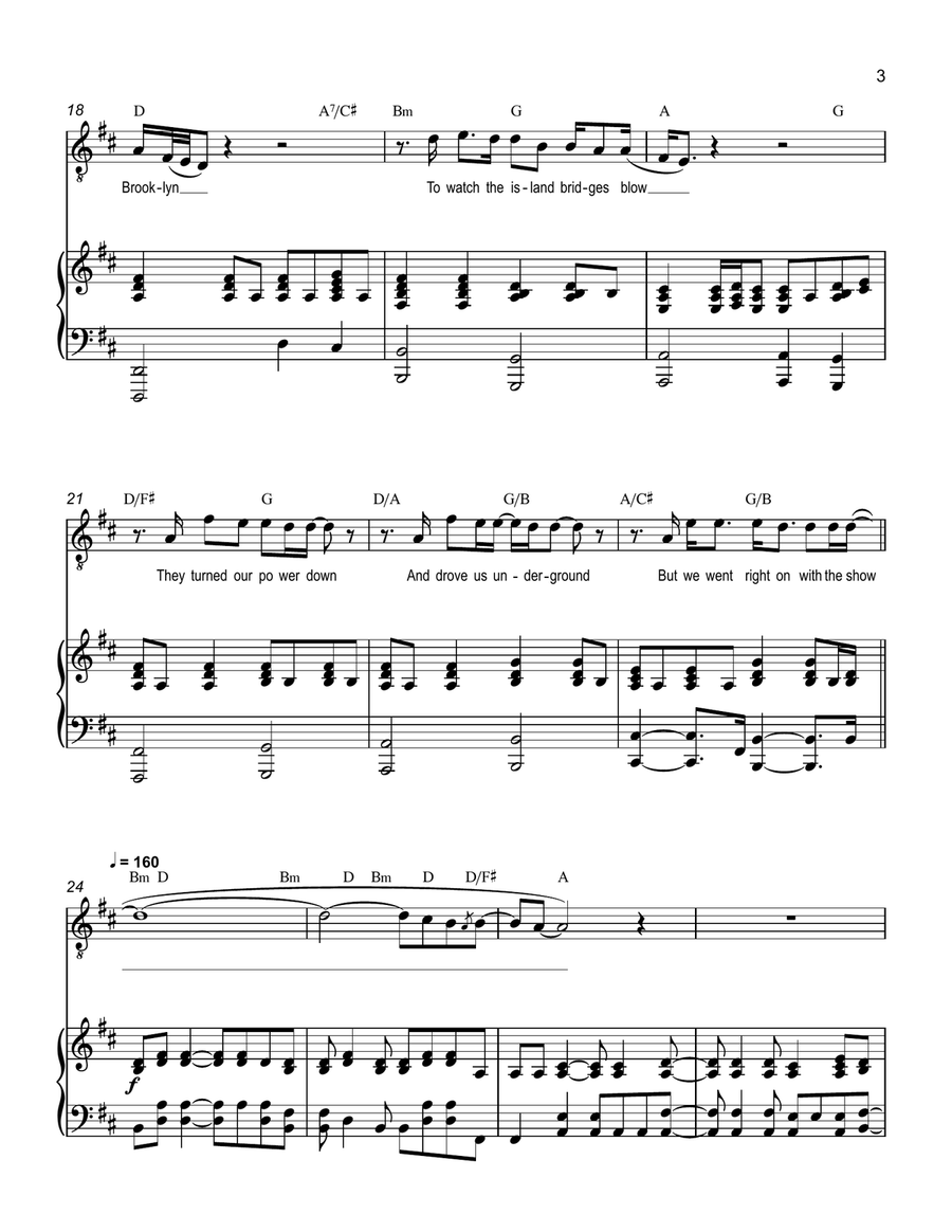 Miami 2017 (Seen The Lights Go Out On Broadway) Piano, Vocal scores gallery preview page 3