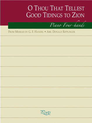 Book cover for O Thou That Tellest Good Tidings to Zion - Piano four-hands