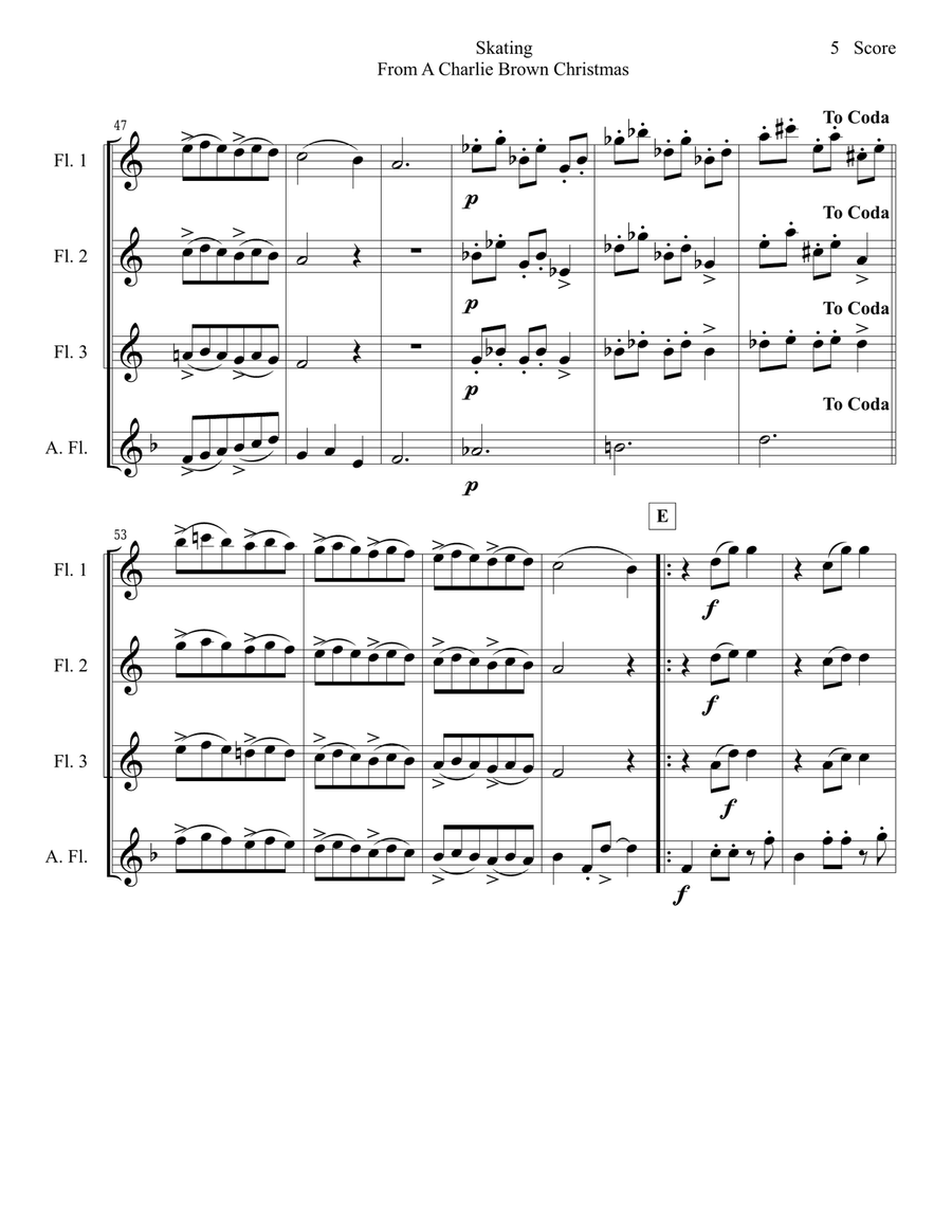Skating Skating Woodwind Ensemble scores gallery preview page 6